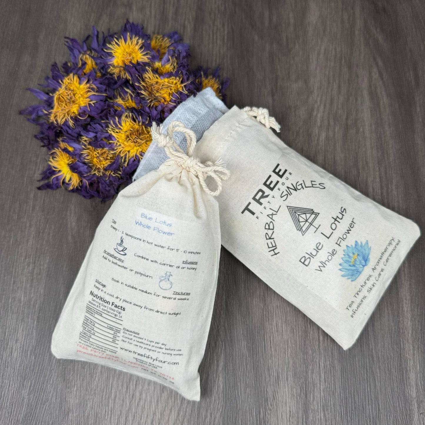 Blue Lotus Whole Flower 6-Pack Sachet Set | 3.5" x 4.75"